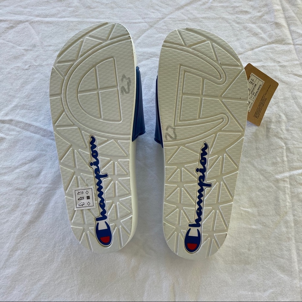 Men’s Champion Royal/White Slides - Picture 5 of 7